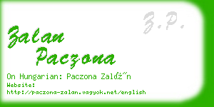 zalan paczona business card